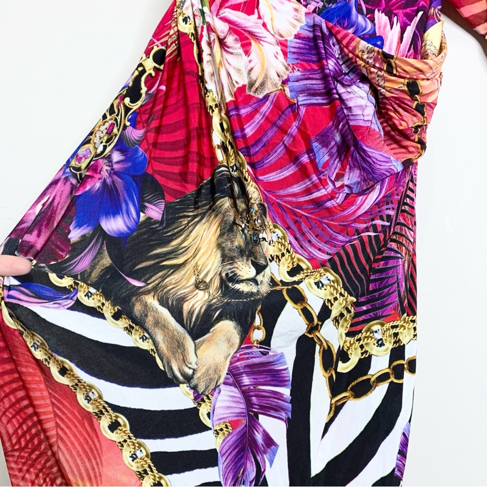 NEW Camilla Wild Loving One Shoulder Jersey Dress (Sz S) Jewel Embellished Maxi - Picture 7 of 16